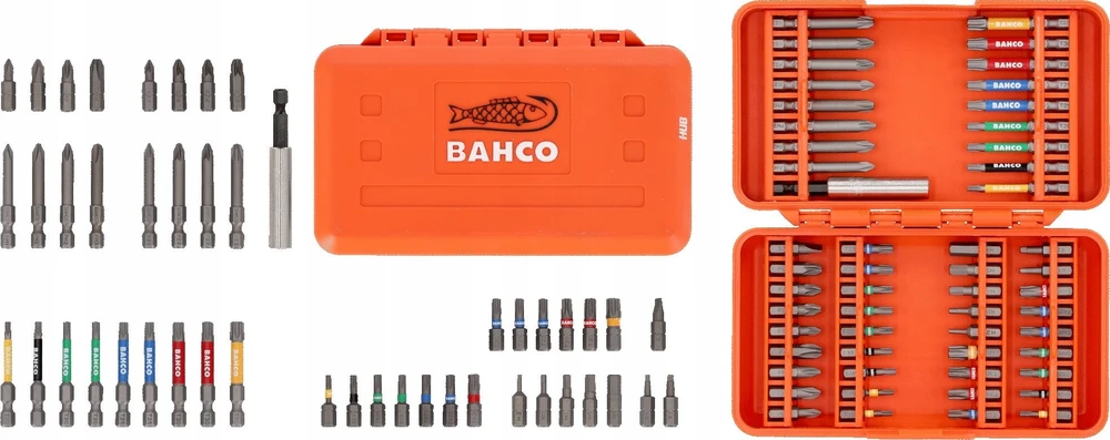 Bahco Antgalių rinkinys 1/4" 54vnt PH,PH2G,PZ,SL,Hex,TORX,