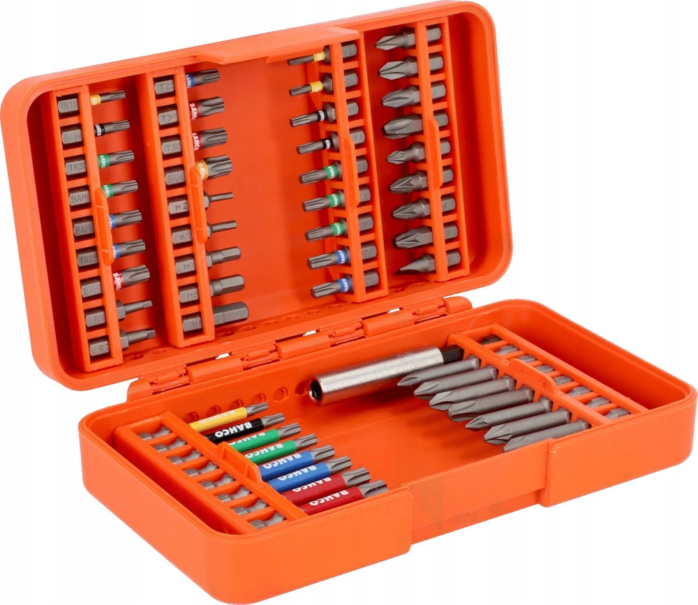 Bahco Antgalių rinkinys 1/4" 54vnt PH,PH2G,PZ,SL,Hex,TORX,