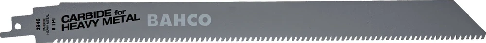 Bahco Karbidinė TCT tiesinio pjūklo geležtė 228mm*1,32mm 8TPI metalui 1vnt