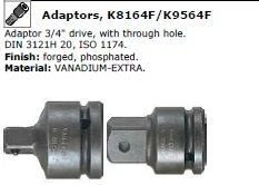 Adapteris smūginis iš 3/4" į 1/2" Bahco