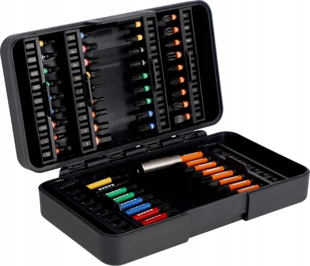Grąžtas Bahco Smūginių antgalių rinkinys Phillips/Pozidriv/TORX 54 Pcs