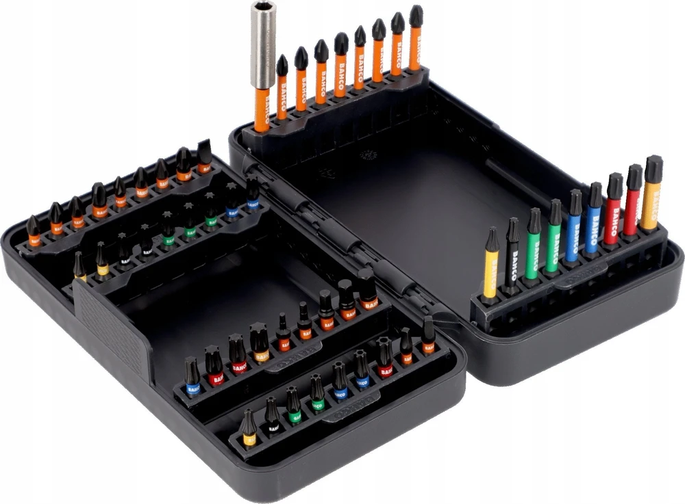 Grąžtas Bahco Smūginių antgalių rinkinys Phillips/Pozidriv/TORX 54 Pcs