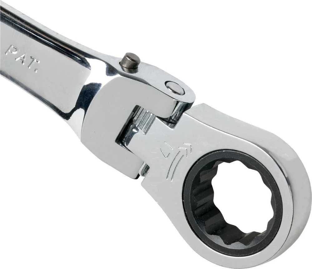Bahco Kombinuotas terkšlinis reversinis raktas su lanksčia galva 10mm