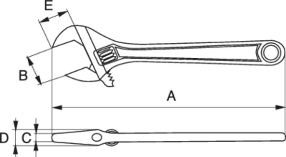 Bahco reguliuojamasis raktas 10", maks. angos plotis 31 mm 8072 C