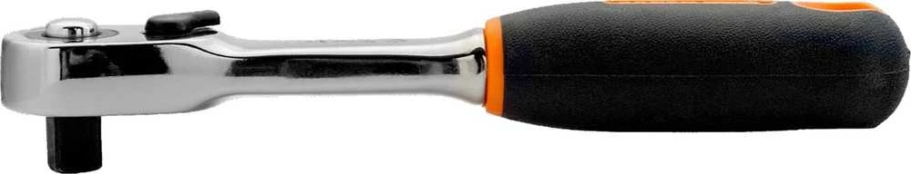 Reversinė terkšlytė 1/4" siaurinta galva 72 d. 90mm Bahco