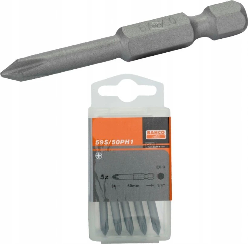 Antgaliai Bahco standart, PH2 50mm, 5vnt