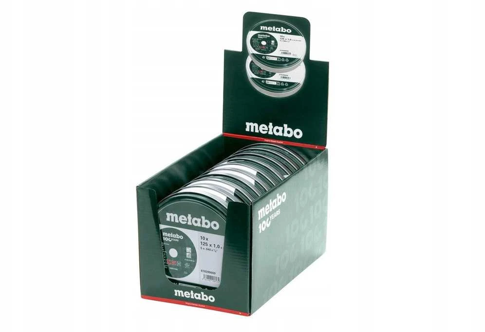 METABO PJOVIMO DISKAS METALUI 125 × 1,0 × 22mm INOX /10vnt. SKARDINĖ DĖŽUTĖ