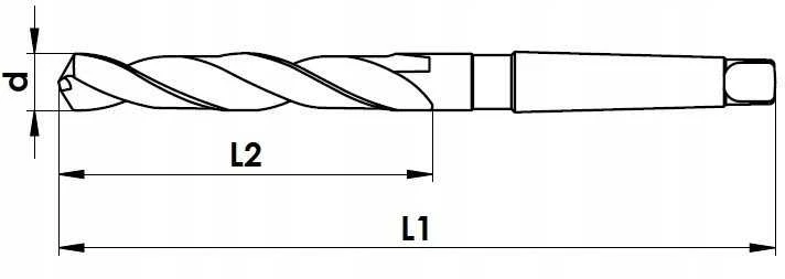 Wiertło Baildon DIN 345 ​​​​RN NWKc 31 mm HSS (S) metalo grąžtas, 301–180 mm (MK3 kotas)