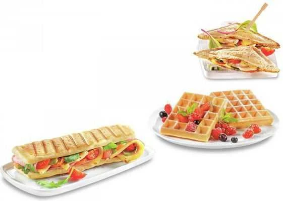 Sumuštinių keptuvas Tefal SW341D12 sumuštinių keptuvė 700 W Juoda, Nerūdijančiojo plieno