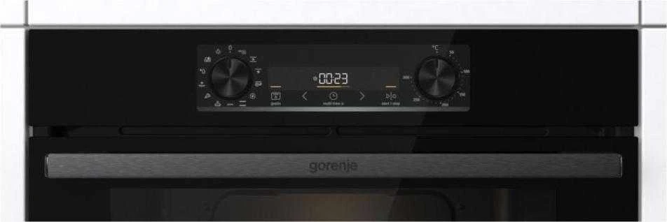 Gorenje | Orkaitė | BO6737E02BG | 77 L | Daugiafunkcis | EcoClean | Mechaninis valdymas | Konvekcija | Aukštis 59,5 cm | Plotis 59,5 cm | Juodas