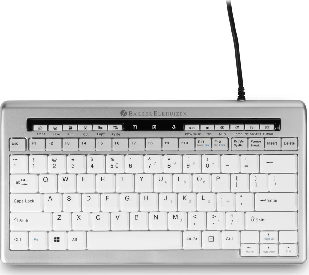 Bakker Elkhuizen Carruzzo BakkerElkhuizen S-board 840 klaviatūra Biuras USB QWERTY Anglų (JAV) Šviesiai Žalia, Balta