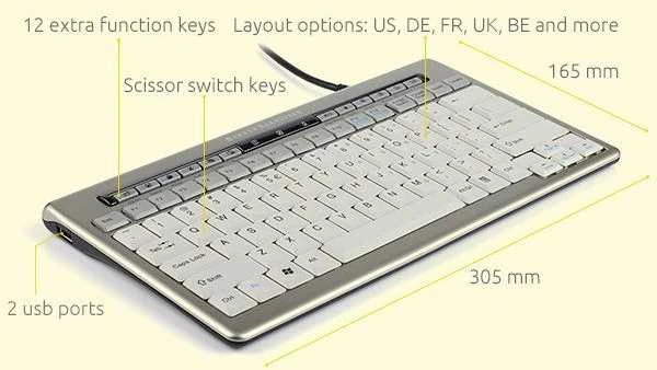 Bakker Elkhuizen BakkerElkhuizen S-board 840 Design USB (EN) Ergonomiška klaviatūra