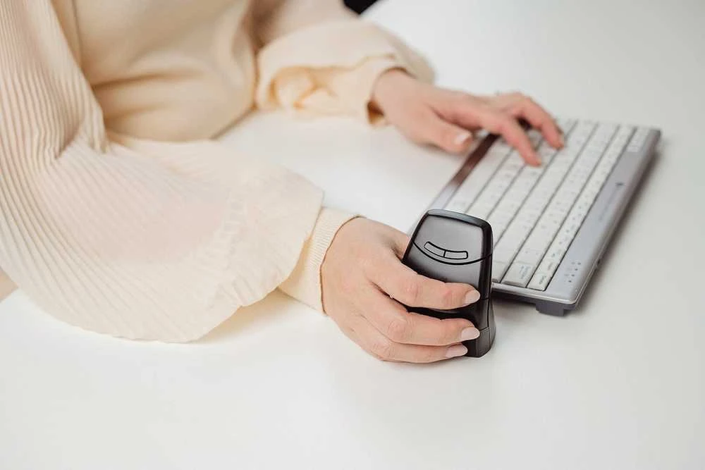 Bakker Elkhuizen Carruzzo BakkerElkhuizen DXT 3 kompiuterinė pelė Biuras Abiems rankoms Radijo dažnio Optinė belaidė 2400 DPI