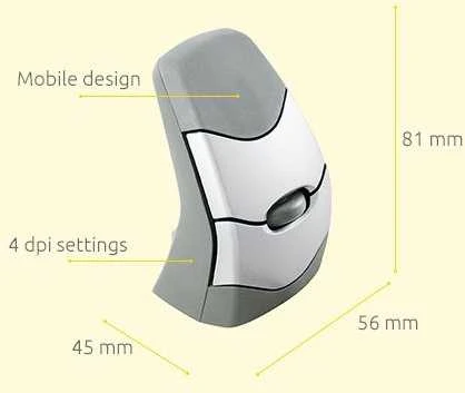 Bakker Elkhuizen Carruzzo BakkerElkhuizen DXT Precision Pelė Wireless kompiuterinė pelė Biuras Abiems rankoms RD belaidis ryšys + „Bluetooth“ Lazeris 2000 DPI