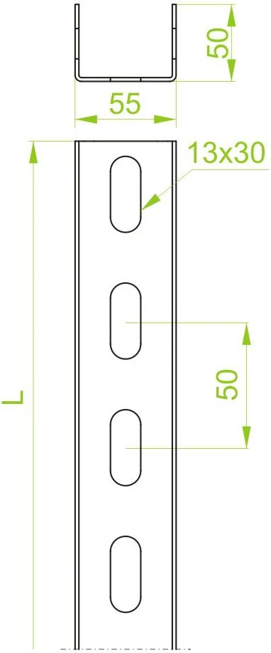 Baks C formos profilis CC55H50/3 (612130)