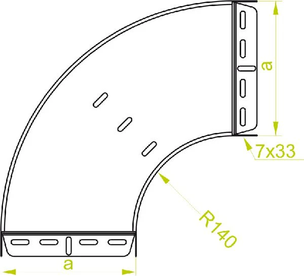 Baks Alkūnė kablowa KKPP/KKPOP100H60 100mm (160814)