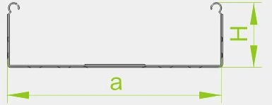 Perforuotas kanalas KGR100H42/2 (0.5mm, L-2m) BAKS