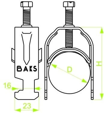 Baks UK1/UKO1/40-46 LAIDŲ LAIKIKLIS