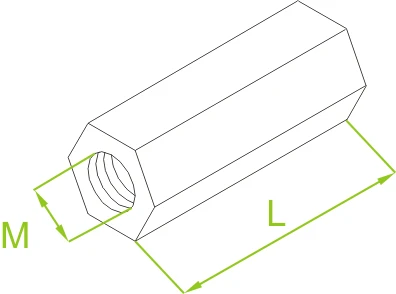 Srieginio strypo jungtis BAKS NLM8 (cinkuota, M8)