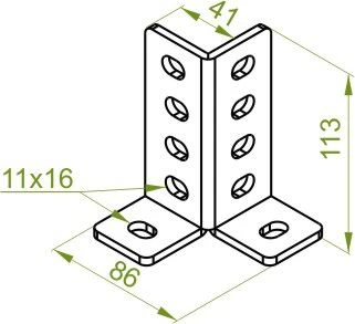 Baks PVK profiliuoto strypo pagrindas 40mm (661306)