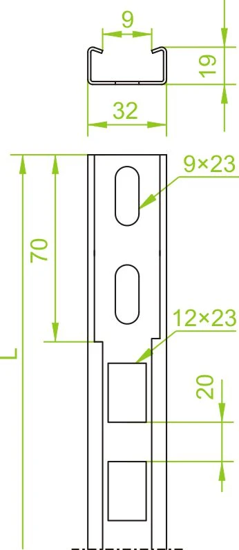 Baks Lubų profilis 32 x 18mm 3m PSW/3 (740513)