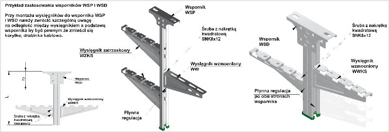 Baks Laikiklis 800mm 135mm WSP800 (720480)