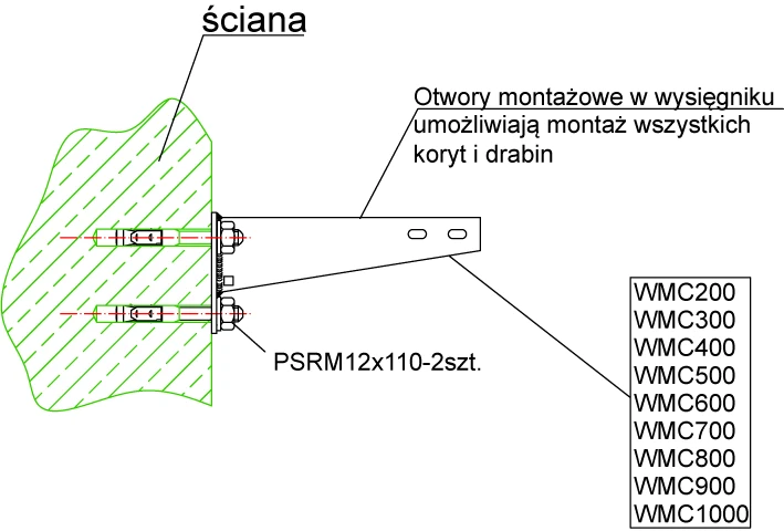 Baks WMC/WMCO200 strėlė