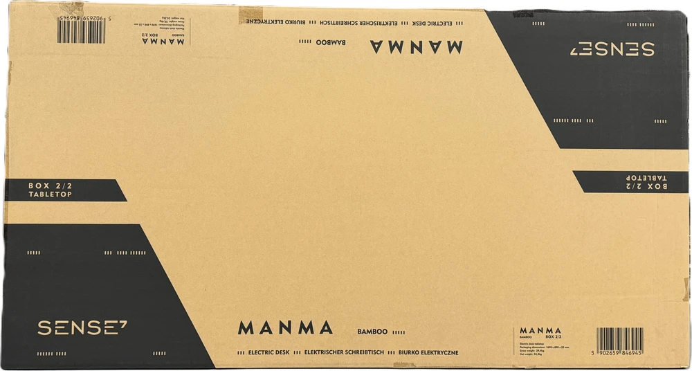 Baldų SENSE7 Stalviršis Bambukas MANMA Bambukas 160 cm x 80 cm