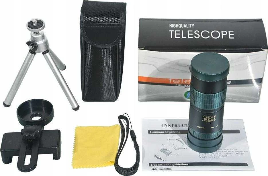 Apexel Monokular Luneta Zoom 8-24x 30mm + Laikiklis Telefonas