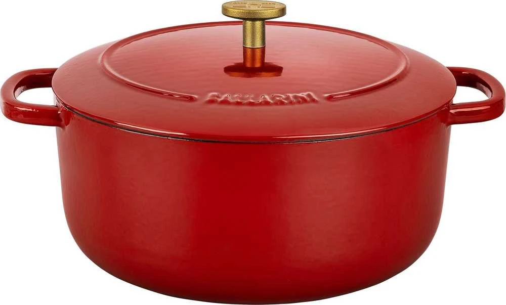 BALLARINI BELLAMONTE Puodas żeliwny apvalus 4 ltr, raudona