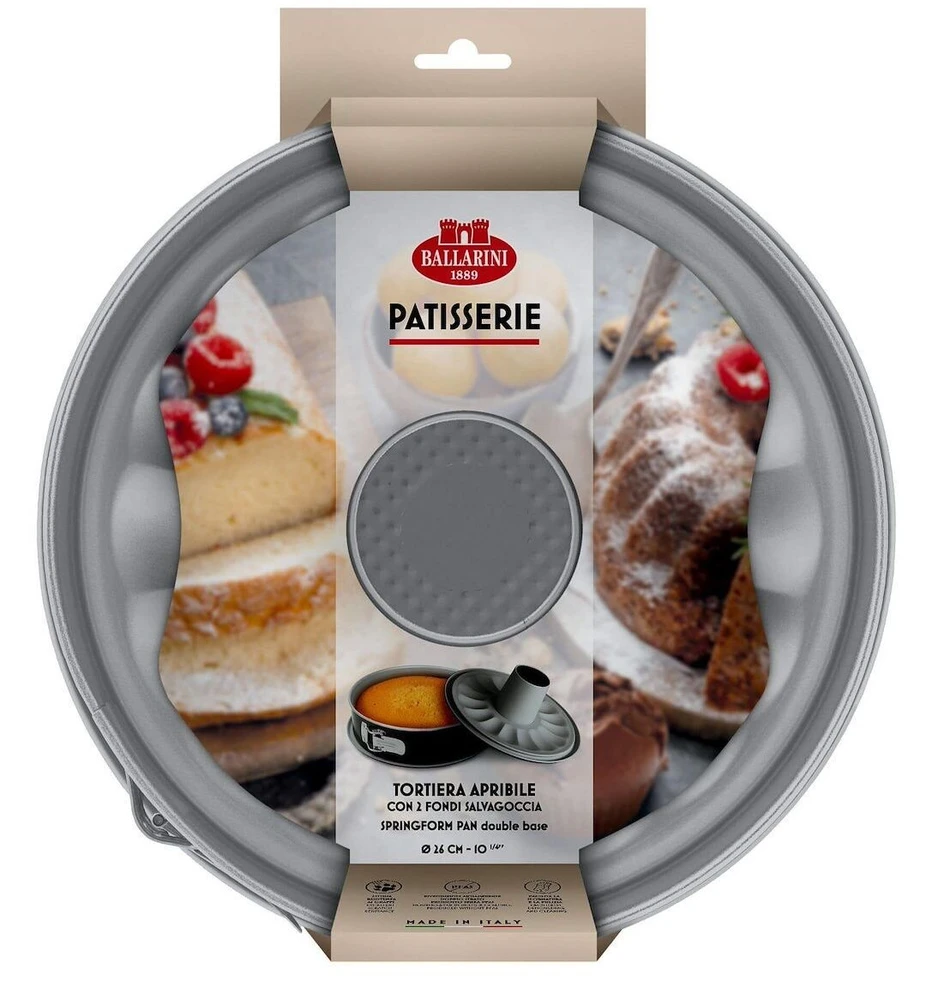 BALLARINI PATISSERIE torto ir sūrio pyrago forma su keičiamu dugnu 26 cm