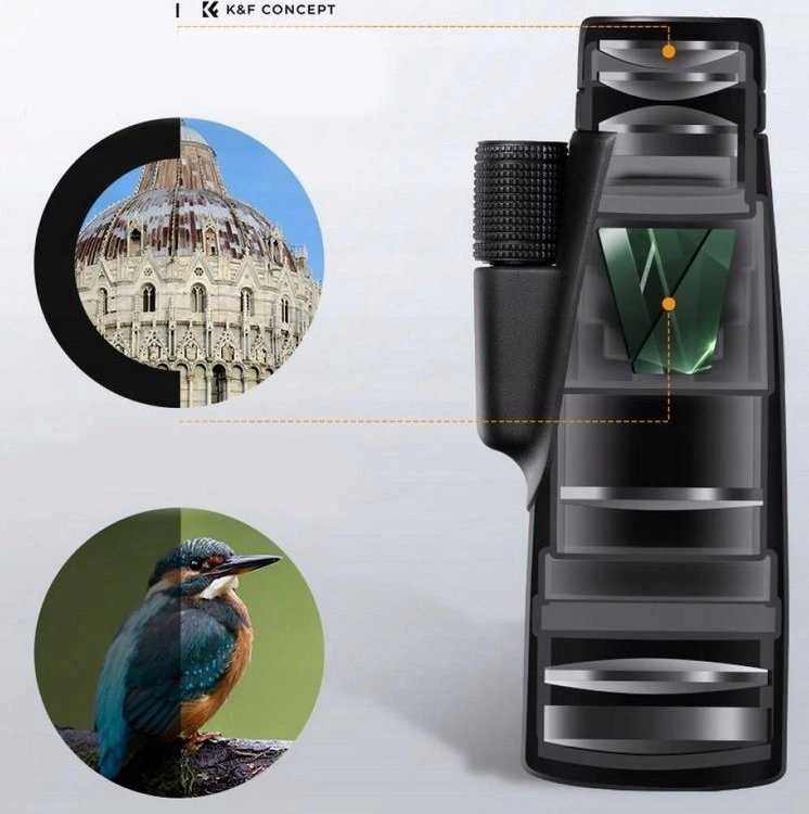 Žiūronai Lornetka Kf Monokular 12x 50mm Bak-4 Fmc IP65 + Dėklas / Kf33.068 (SB7506)