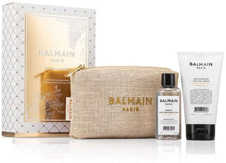 Balmain Professionnel Balmain Argan Moisturising Eliksyras Hair Oil For maitininantis 100 ml + Moisturizing Hair Styling Kremas 150 ml + Professionnel GWP Textile Pouch šviesiai rudas For Women