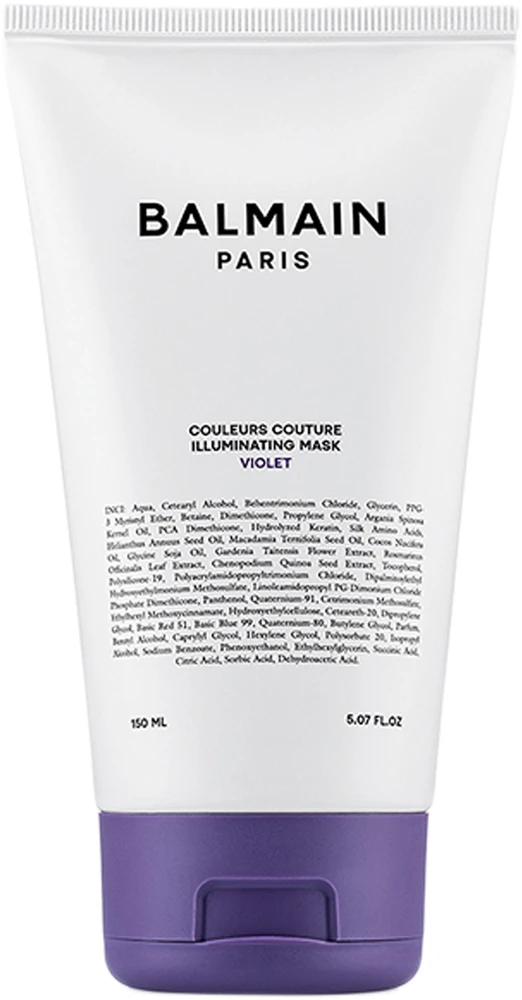 Balmain Paris Balmain Professional Couleurs Couture plaukų dažymo kaukė „Kreminis“ su šviesinančia violetine spalva, 150 ml