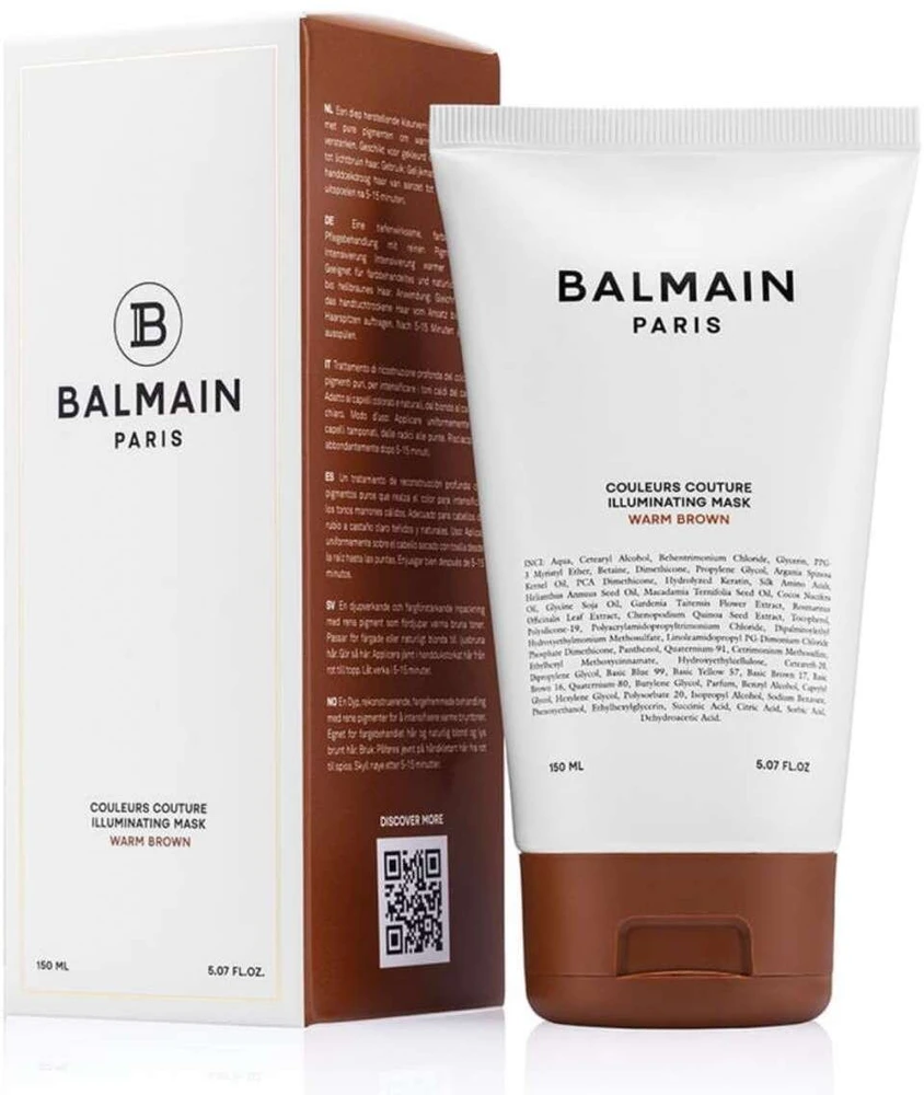 Balmain Professionnel Couleurs Couture plaukų dažymo kreminio kaukė, suteikianti šiltą rudą atspalvį, 150 ml