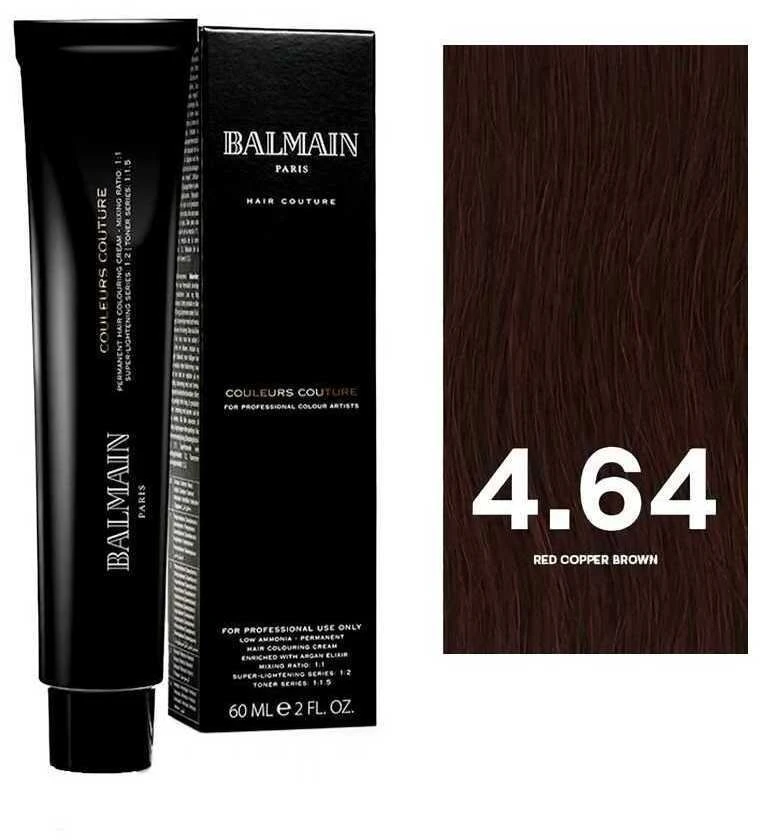 Balmain Professionnel Permanentiniai plaukų dažai 4.64 Raudona Varinė Ruda 60 ml