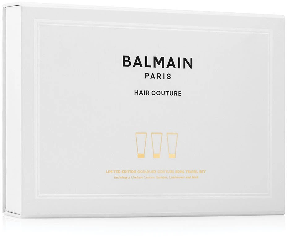 Balmain Set Balmain Professionnel: Couleurs Couture, Hair Šampūnas, For Hydration, 50 ml + Couleurs Couture, Argan Oil, Hair Conditioner, For Moisturizing, 50 ml + Couleurs Couture, Hair Treatment Kremas Mask, Hydrating & Color Protecting, 50 ml For Women
