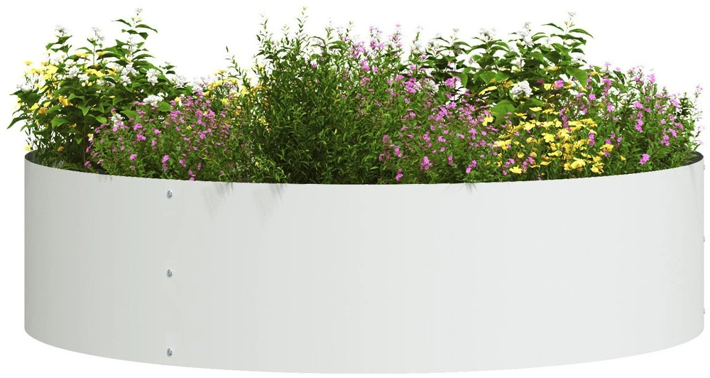 Vazonų žiedas Balta 80 x 80 x 20 cm Šaltai valcuotas plienas
