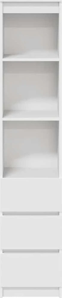 Komoda, baltos spalvos, 37,5x35x180 cm apdirbta mediena
