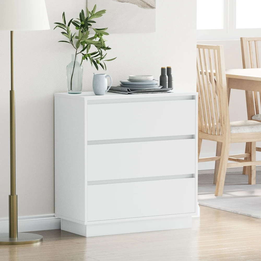 Šalia lovos spintelė Balta 71 x 34,5 x 75 cm Apdirbta mediena