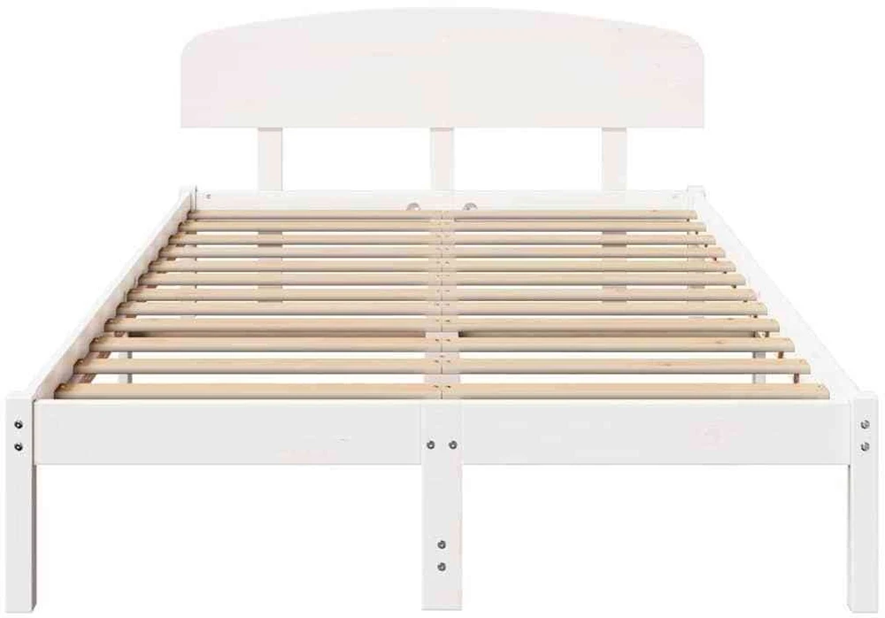 Lovos rėmas Balta 140 x 190 cm Kietos pušies mediena