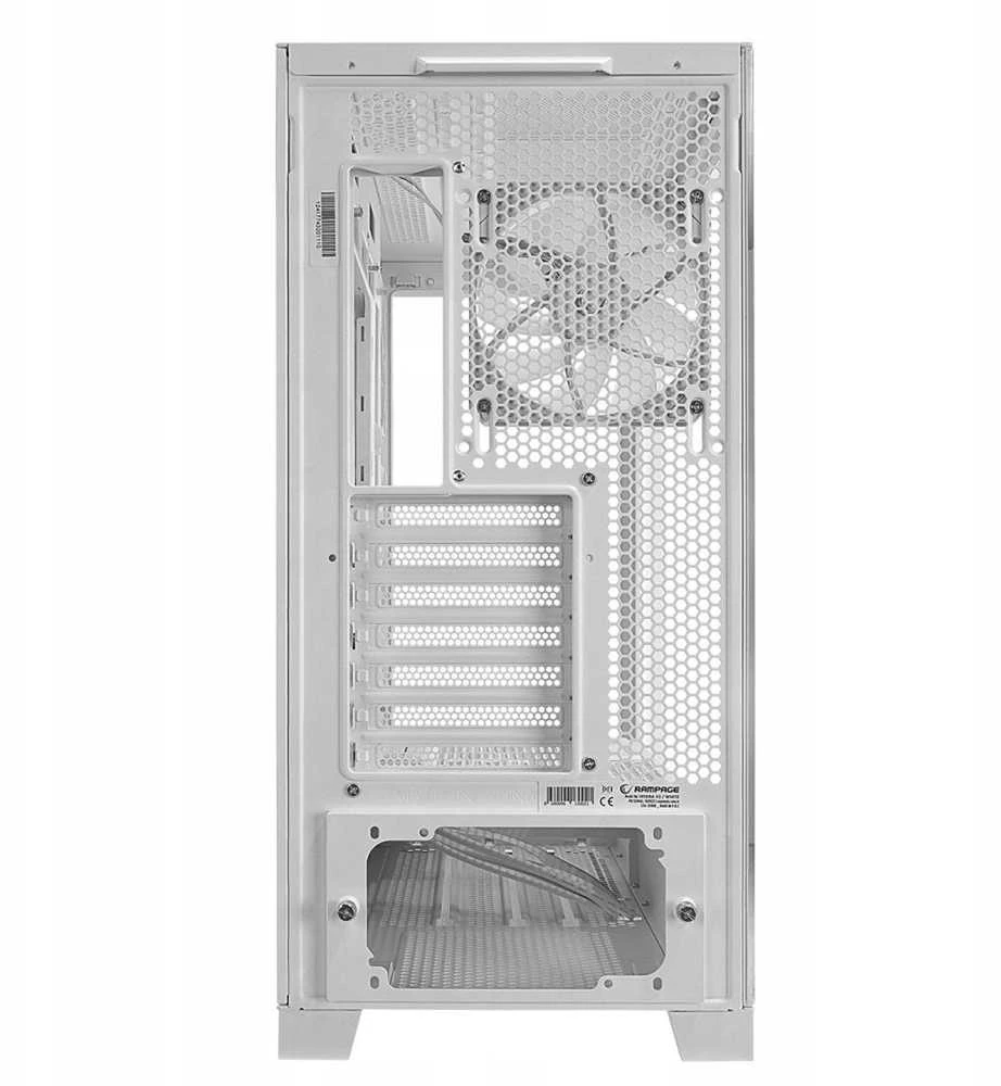 Rampage „Hydra V2“ kompiuterio dėklas akvariumui, 4 ventiliatoriai, ARGB, baltas