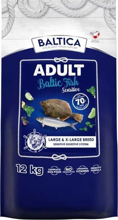 BALTICA Excellent Sensitive Baltic fish Large ir X-large veislių dešrelės Maistas šunims 12 kg
