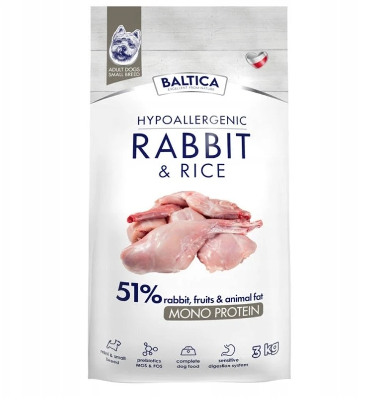 BALTICA Nutraceutic Hypoallergenic S triušiena with ryžiai – sausas Maistas šunims – 3kg