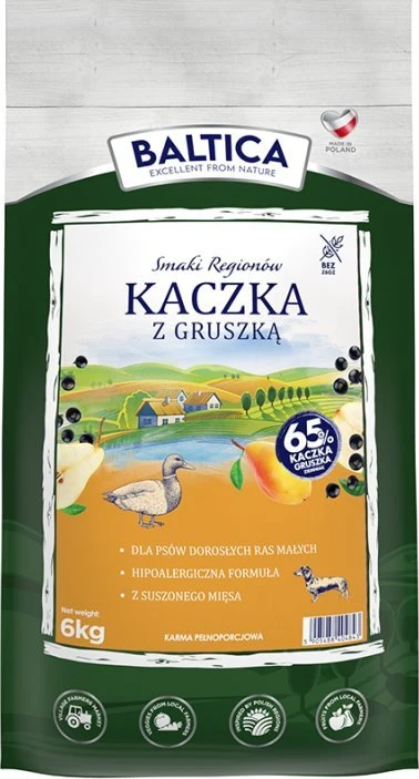 BALTICA Smaki regionów Small breeds antiena with pear – sausas Maistas šunims – 6kg