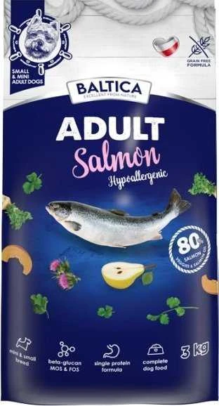 BALTICA Excellent Hypoallergenic Adult Small breeds lašiša – sausas Maistas šunims – 3kg