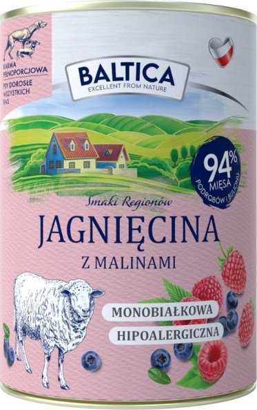 BALTICA Smaki regionów ėriena with raspberries – drėgnas ėdalas šunims – 400g