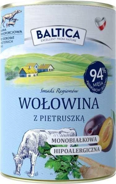 Baltic Agro BALTICA Smaki regionów jautiena with parsley – drėgnas ėdalas šunims – 400g