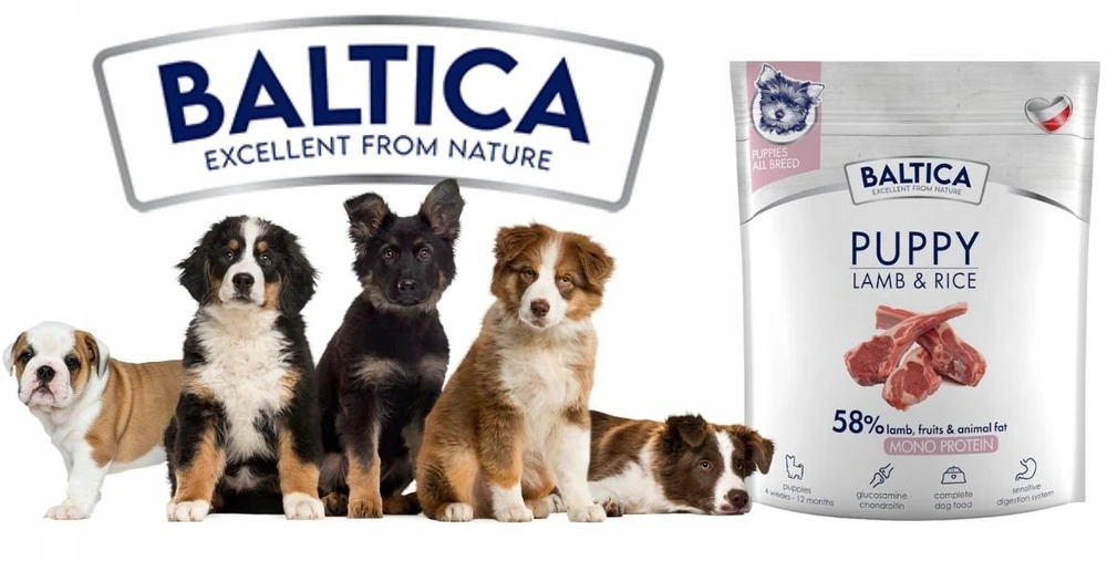 BALTICA Nutraceutic Puppy Monoprotein ėriena with ryžiai – sausas Maistas šunims – 1kg