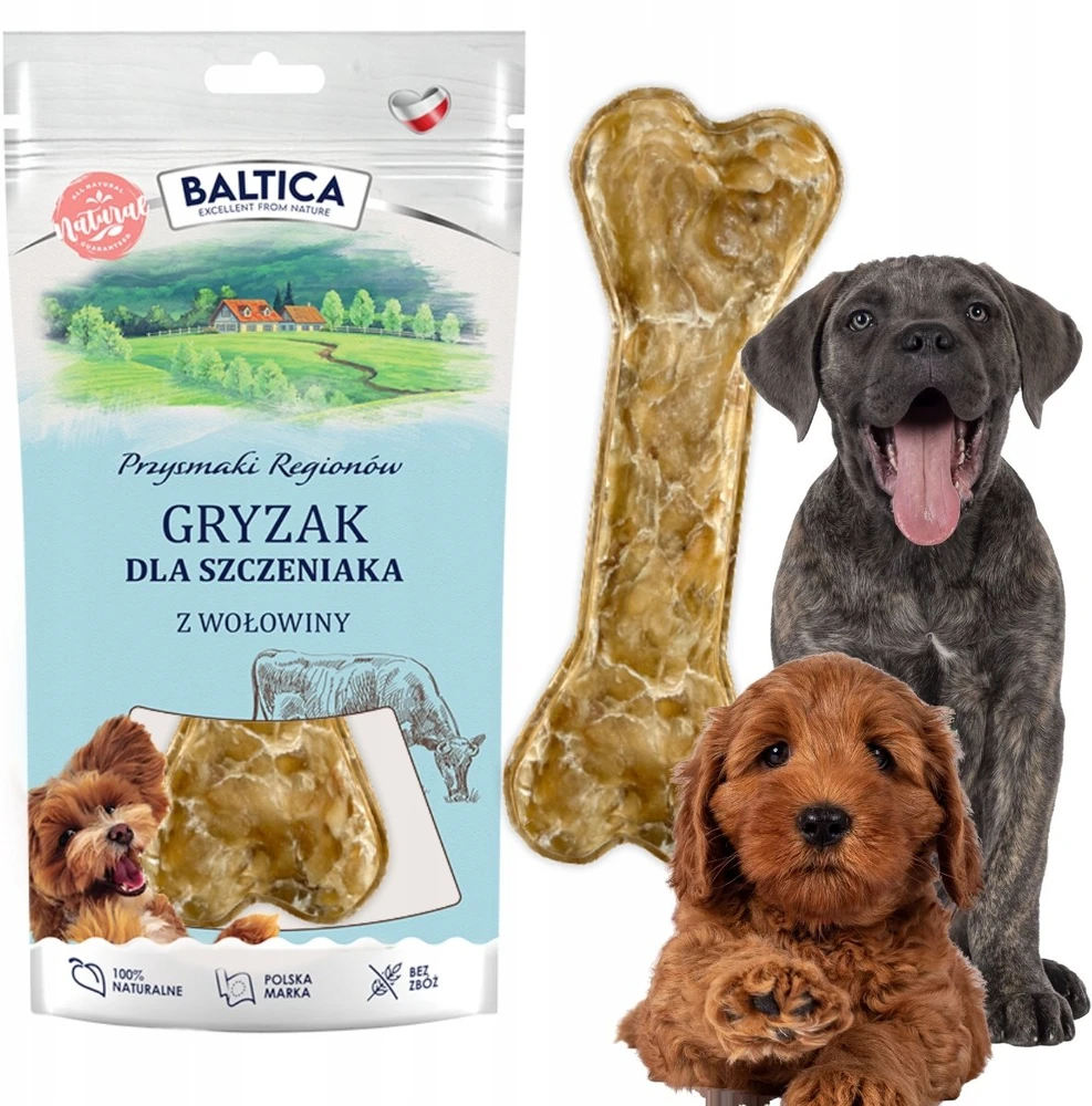 BALTICA Przysmaki regionów Chewing bone Puppy jautiena – skanėstas šuniui – 1